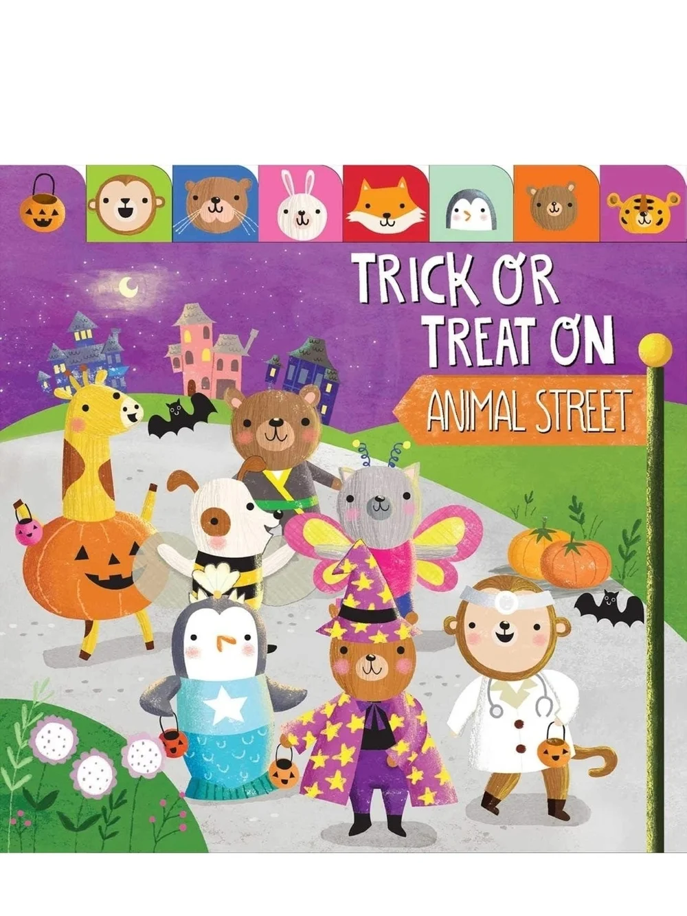Trick or Treat On Animal Street Halloween Kids Book - Colorful Characters